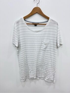Free Fly Apparel Bamboo Striped T-Shirt white blue gray Sz XL